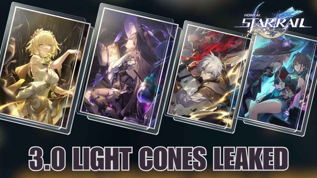 Honkai Star Rail 3.0 light cone leaks, HSR 3.0 signature LCs for Herta and Aglaea, leaked light cones in Honkai Star Rail update 3.0, new 3-star and 4-star light cones HSR 3.0, hsr the herta signature light cone, hsr Aglaea signature light cone, HSR 3.0 light cones,